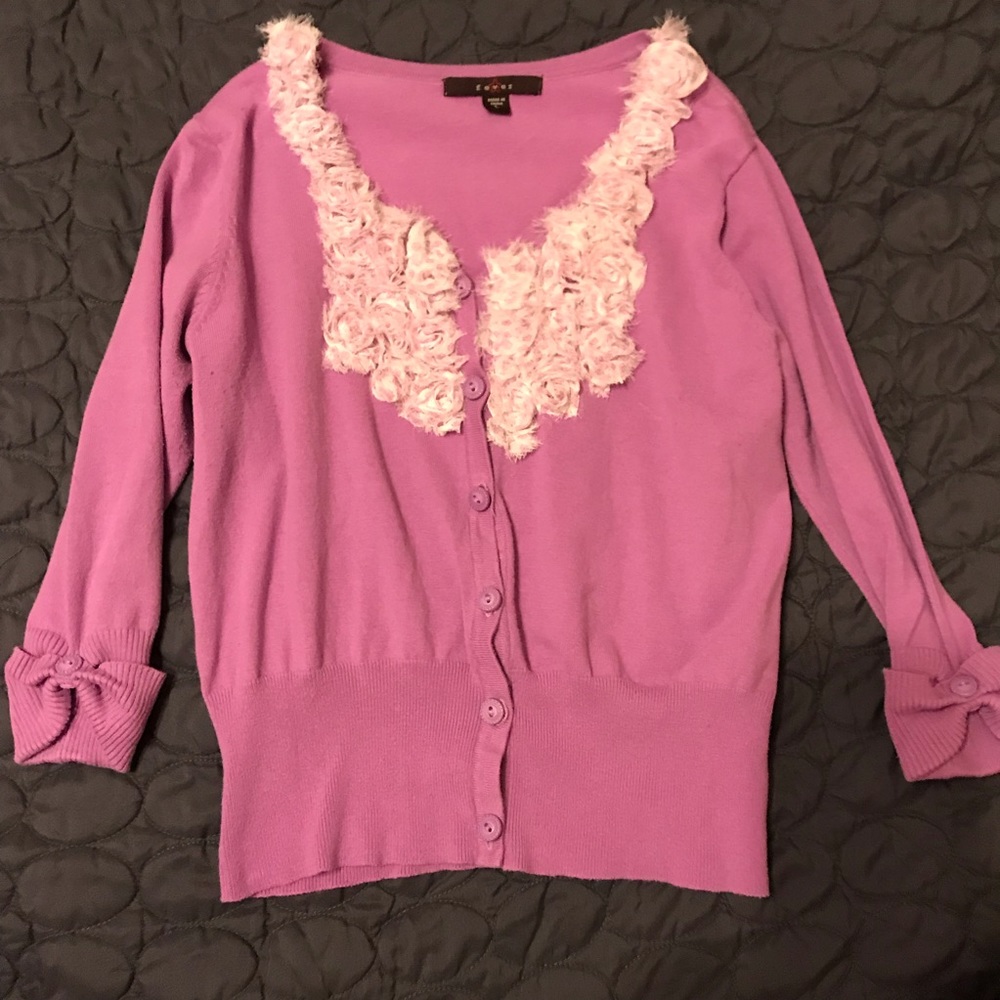 Fever Large Lilac Cardigan